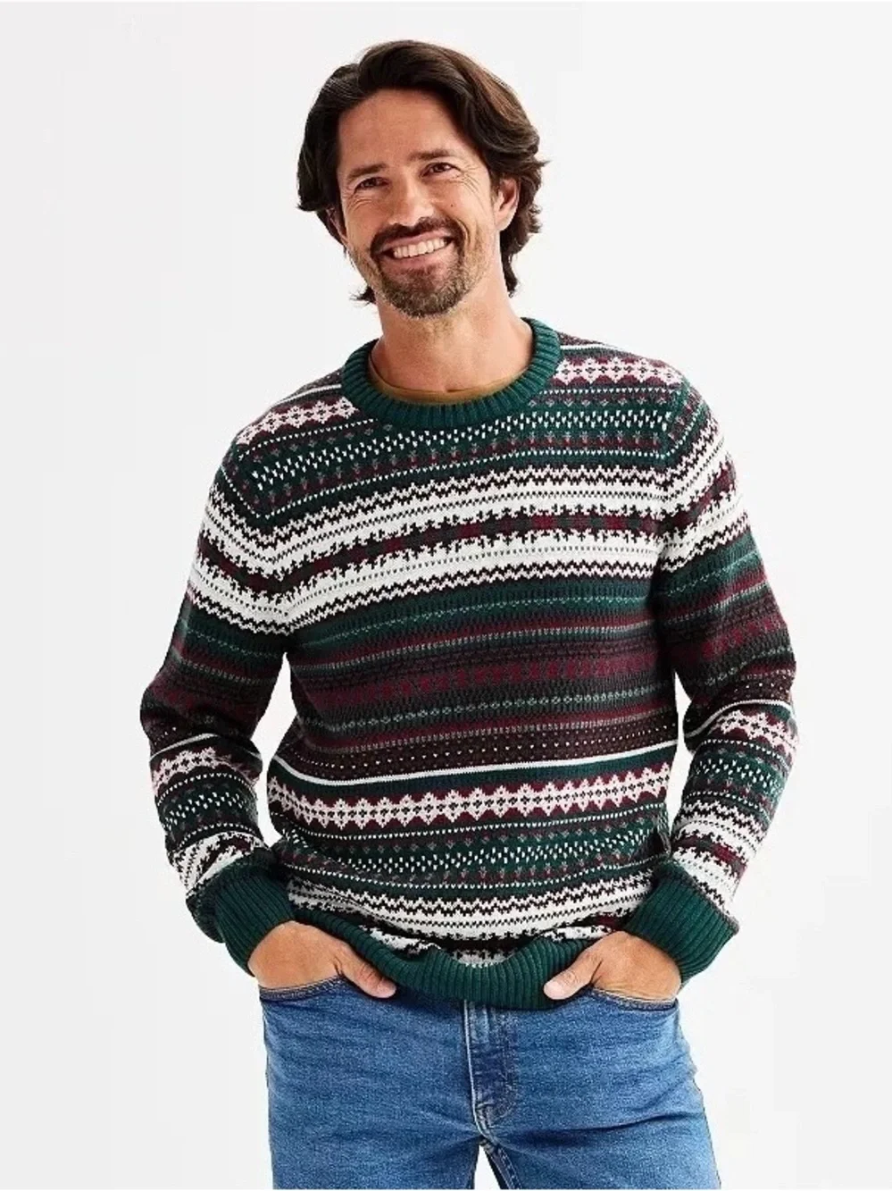 Men's Green Sonoma Crewneck Sweater L
